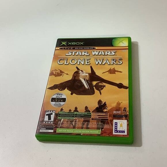 Star Wars The Clone Wars Xbox Video Game 2002 LucasArts T Rated - Picture 1 of 3